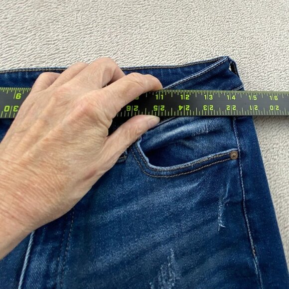 KanCan Womens Jeans Size 9/28 Skinny Frayed Hem Blue Denim Medium Wash Casual - Picture 7 of 16